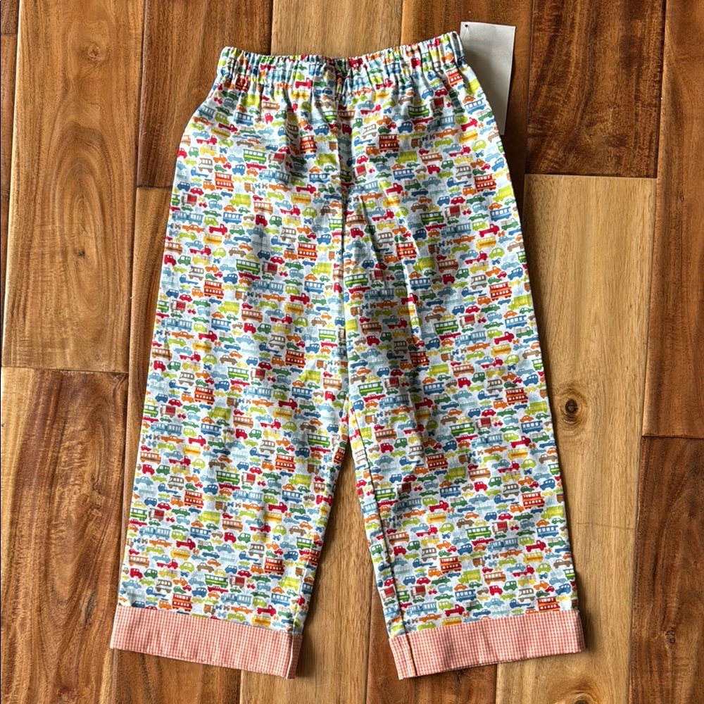 Casual Cars 🚙 Red and Blue Elastic Waistband Bottoms